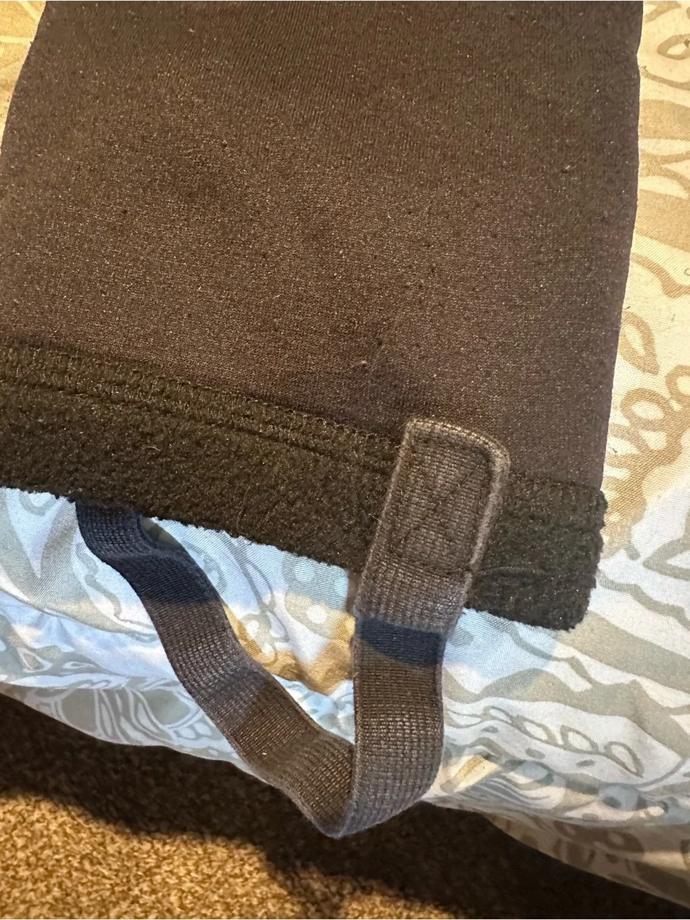 Black Men's Thermal Long Johns with Stirrup Tabs